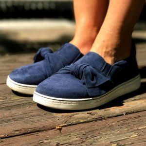 Earth $110 Zoey Fashion Comfort Slip On Sneaker Navy Suede Sz 11 NIB!